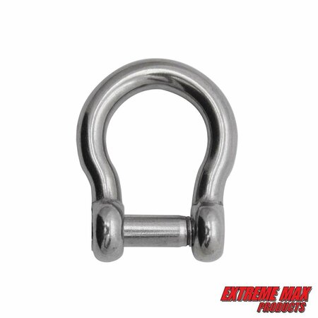 EXTREME MAX Extreme Max 3006.8411 BoatTector Stainless Steel Bow Shackle with No-Snag Pin - 3/8" 3006.8411